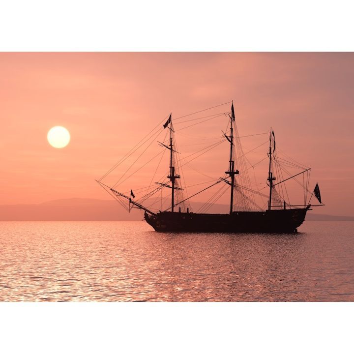 絵画　帆船　海　夕陽 Amazon.co.jp: フルトン『夕暮れの海(帆船F20)』油彩画 風景画