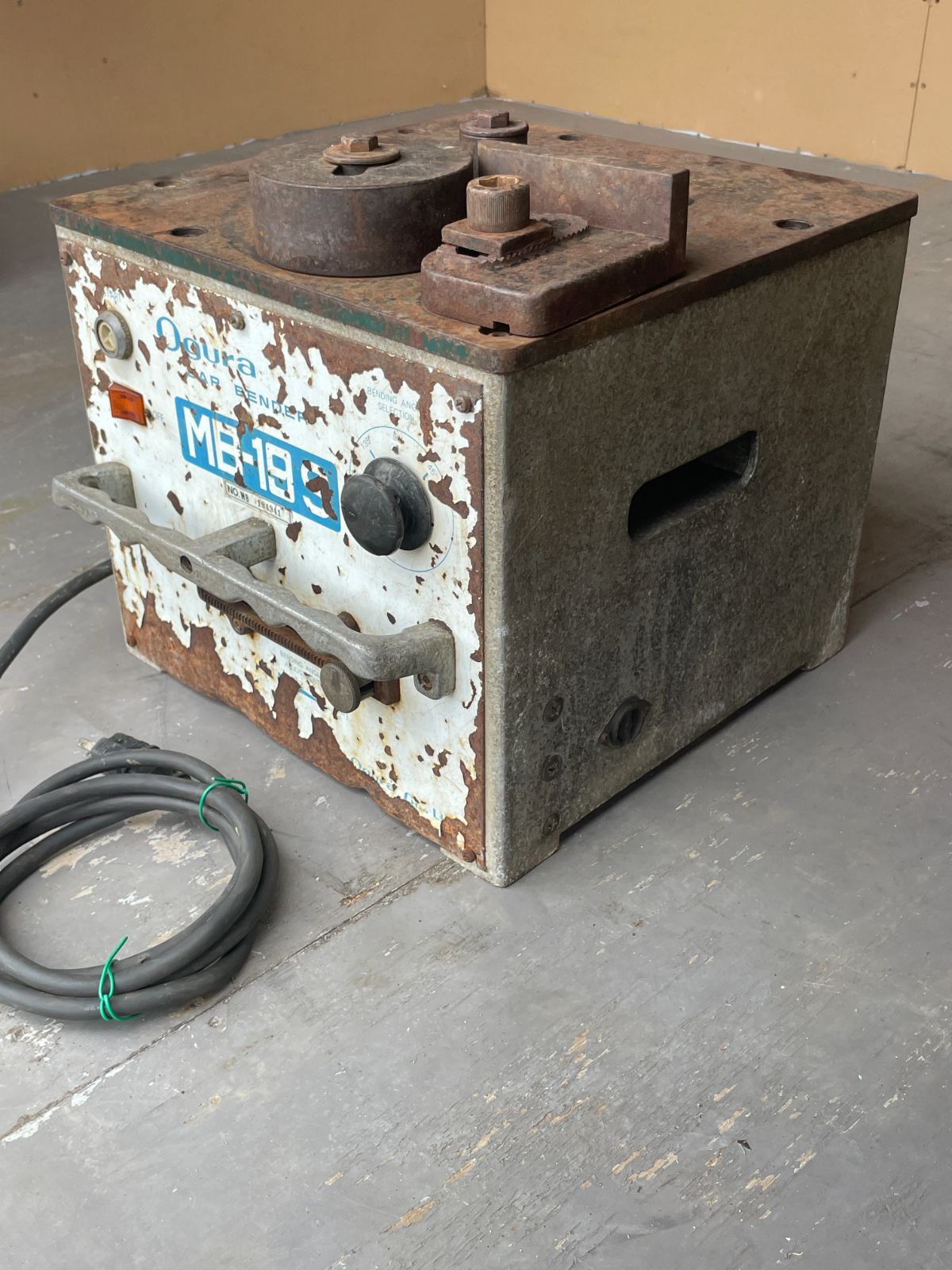 鉄筋ベンダー 鉄筋曲げ機 MB19S オグラ 動作品 動画あり 電動 鉄筋ベンダー 鉄筋曲げ機 MB19S オグラ 動作品 動画あり 電動