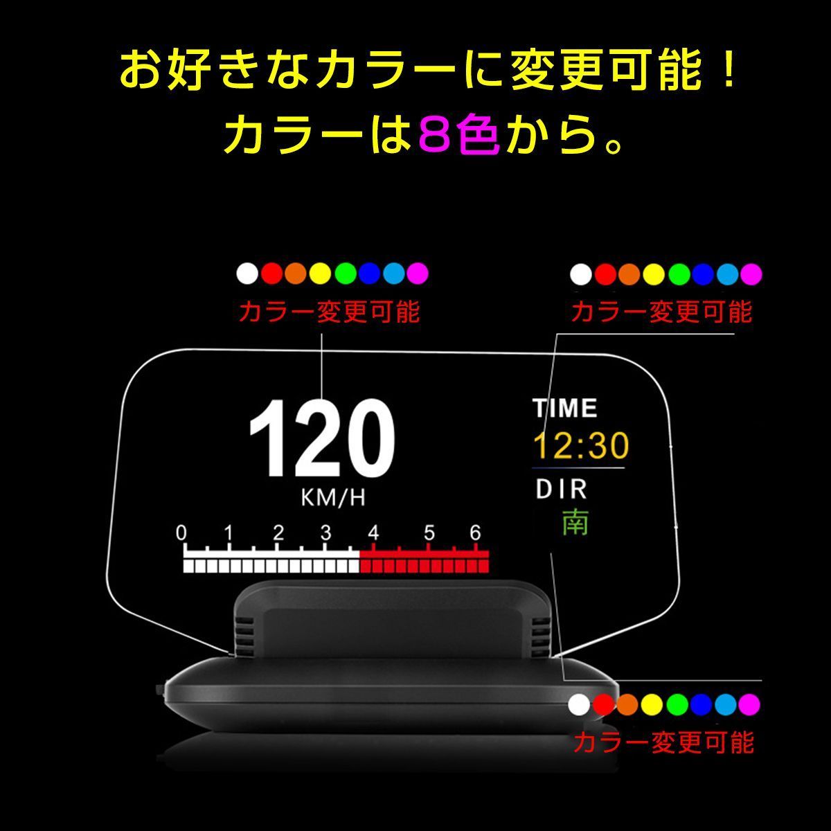 ヘッドアップディスプレイ 27の機能「 HUD-C1-OBDGPS.B」 ヘッドアップディスプレイ HUD C1 OBD2+GPS 速度計 車 27の機能+48種類