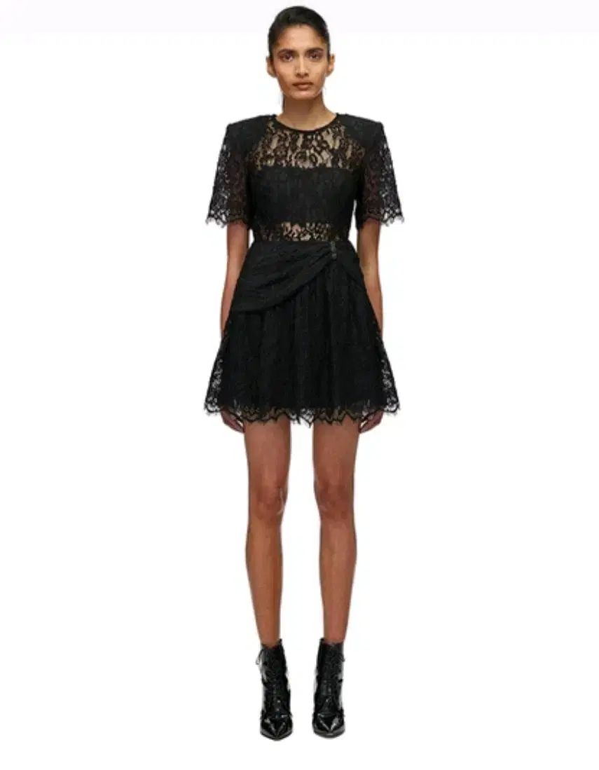 SELF PORTRAIT(セルフ・ポートレイト) コード スリーブ ミニドレス UK8