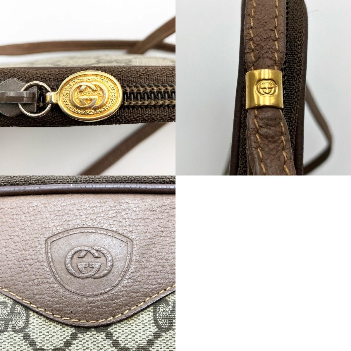 GUCCI グッチ オールドグッチ ショルダーバッグ 斜め掛け バッグ ブラウン GGスプリーム レディース ファッション ヴィンテージ 007 14  6428 USED 中古