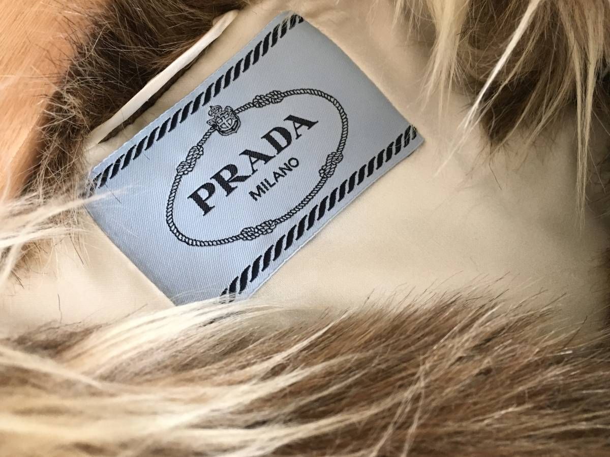 美品 PRADA プラダ フェイクファー コート38 | deliciasimportadas.com