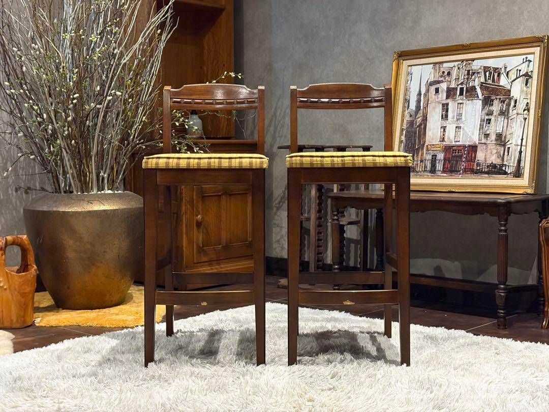 karimoku カリモク カウンターチェア ハイチェア アンティーク IZ