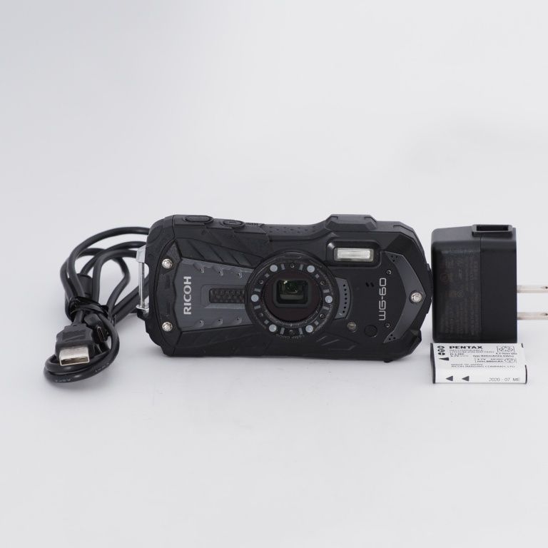 RICOH WG-60 デジタルカメラ 防水 ブラック 付属品あり 【公式通販】