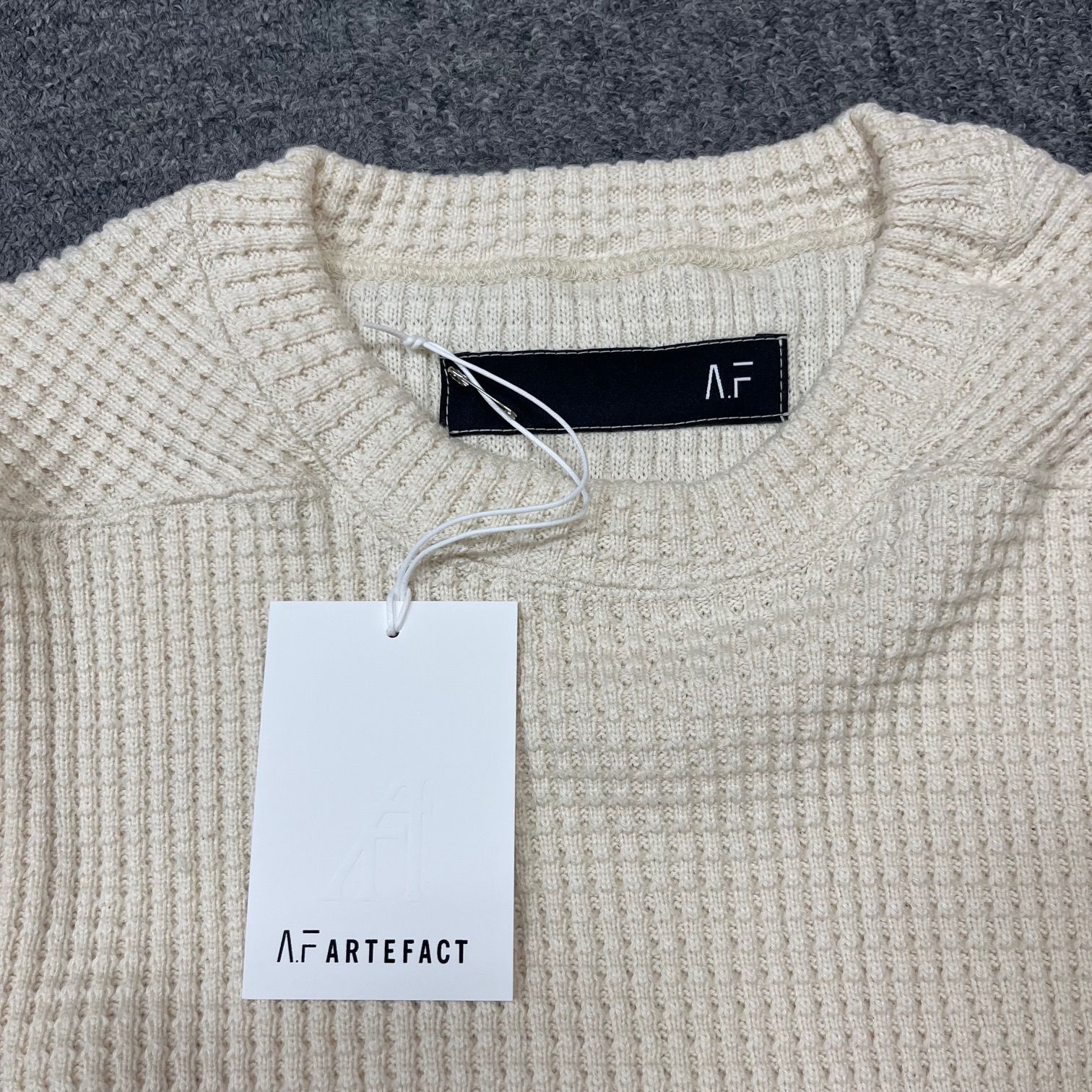 エーエフアーティファクト　ニット　オーバーサイズ 参考上代26400円 未使用品 A.F ARTEFACT Heavy Waffle Over Size