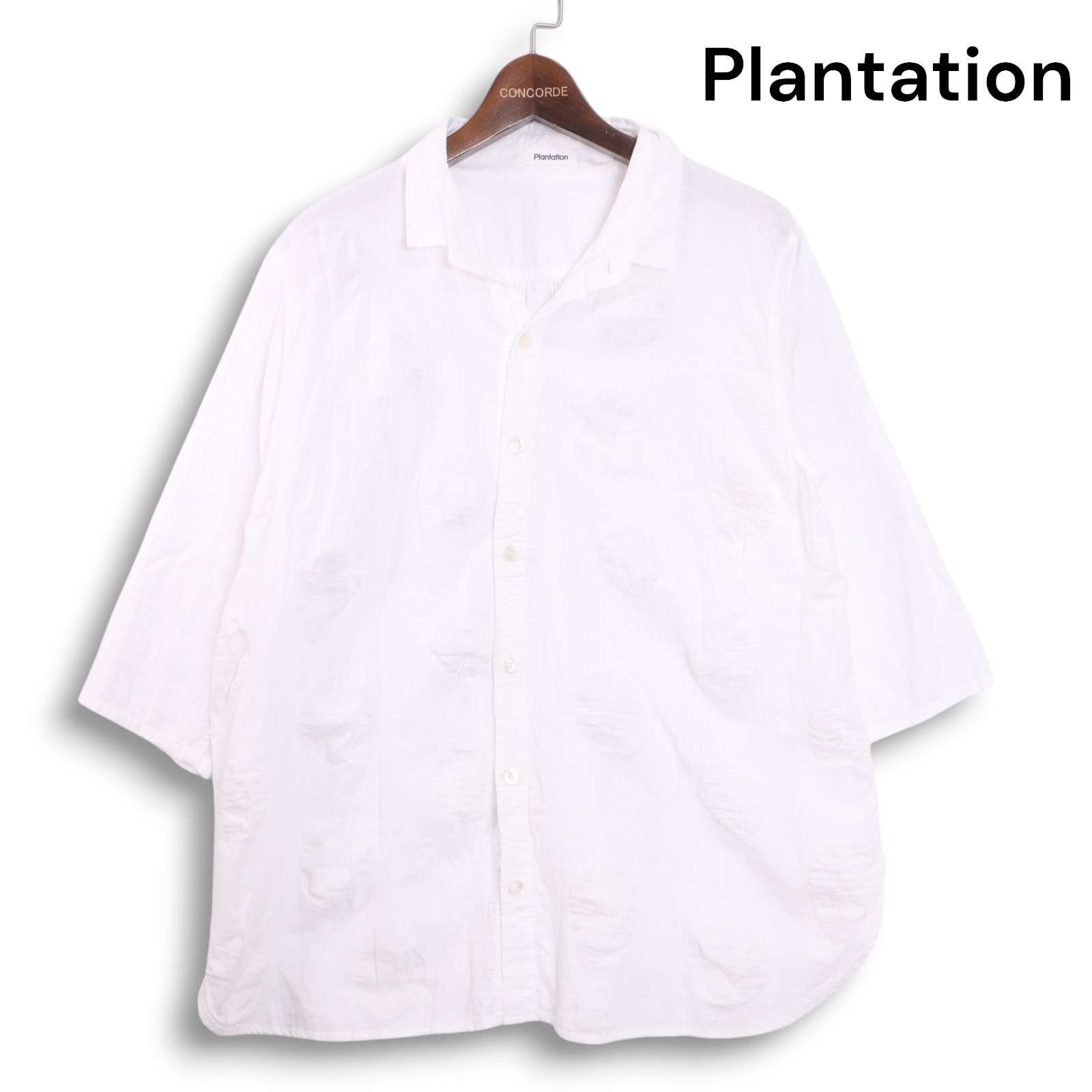 Plantation - 【plantation】フレンチスリーブ シャツ ブラウス 春夏 春服 夏服 plantation】フレンチスリーブ シャツ ブラウス 春夏 春服 夏服