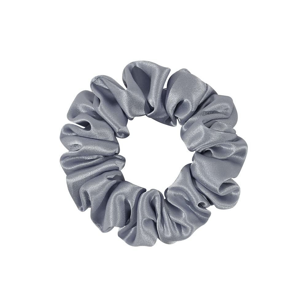 【新着商品】跡が残らない 大人おしゃれ シルク100% 髪に優しい 22匁 ヘアアクセサリー 縁幅3cm シュシュ ヘアゴム (Seafogblue) 【SiL'Amour】シルク