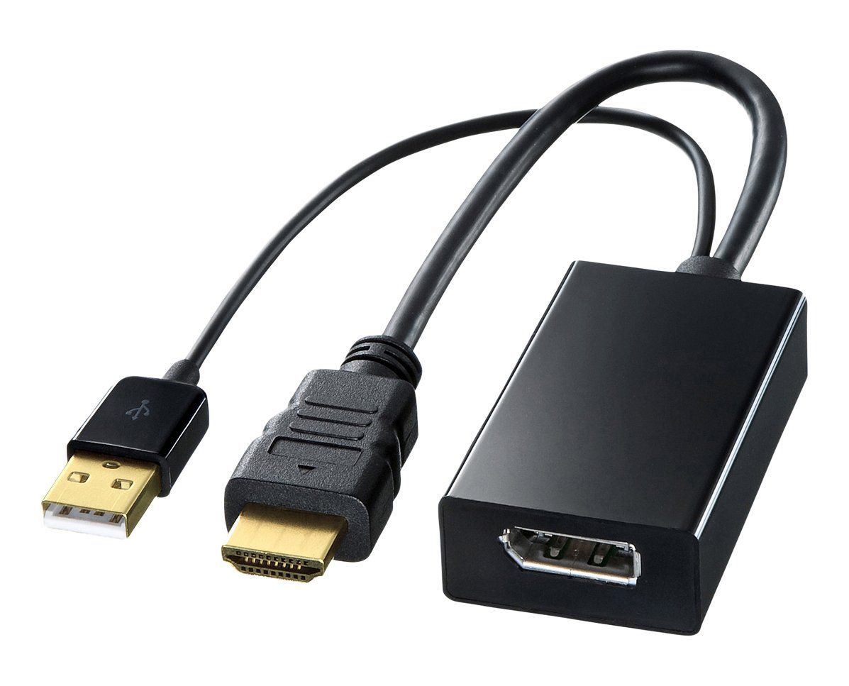 HDMI→DisplayPort_単品 サンワサプライSanwa Supply HDMI-DisplayPort変換アダプタ AD-DPFHD01