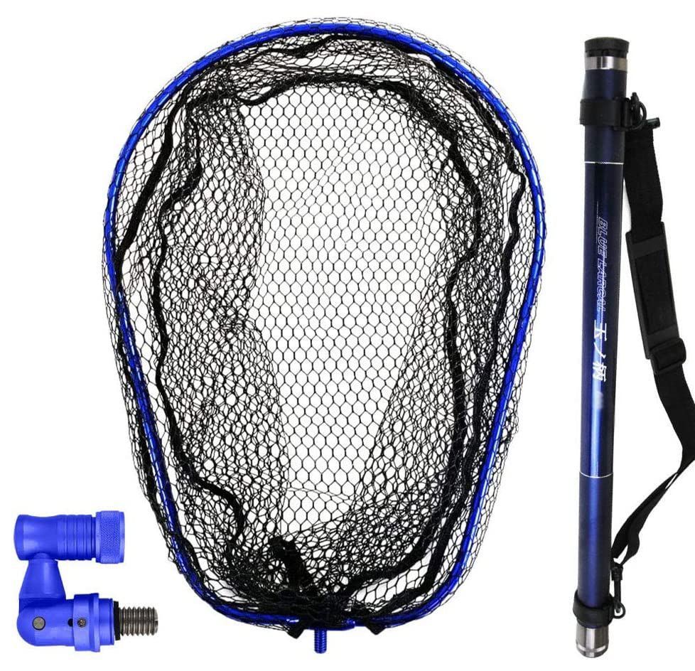 Color 6ｍ ブルー_Size ネットLサイズ おり釣具 ランディングネット 3点セット BLUE LARCAL カーボン 玉の柄 6ｍ 5.5ｍ 5ｍ ランディングネットＬ Ｍ タモジョイント sip-netset 6ｍ ブルー ネットL