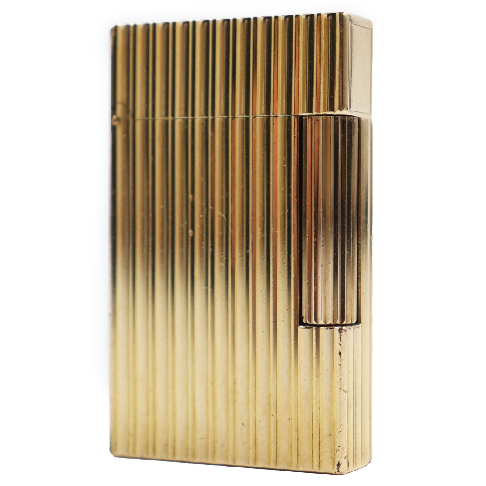 良品○Dupont デュポン ライン2 ストライプ柄 ローラー式 ガスライター 