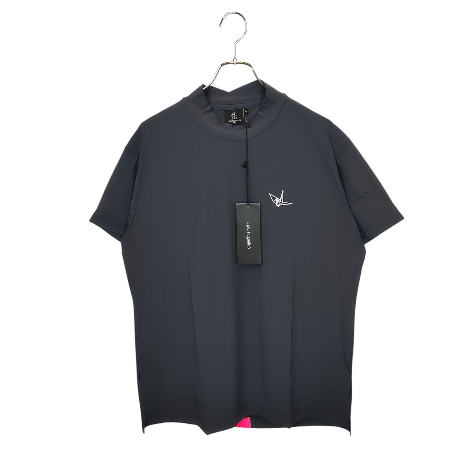 1PIU1UGUALE3 GOLF ウノピュウノ ゴルフ S/S MOCK NECK NEON BACK TAPE