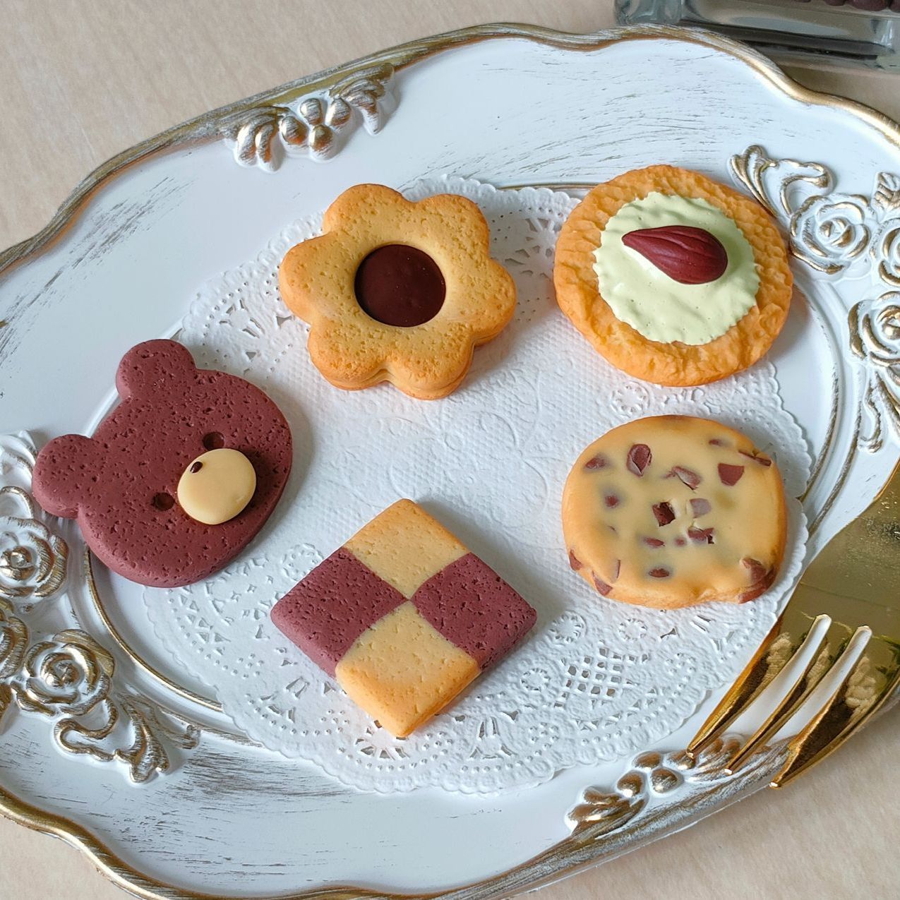 樹脂粘土 チョコレートモチーフクッキー マグネット 5個セット