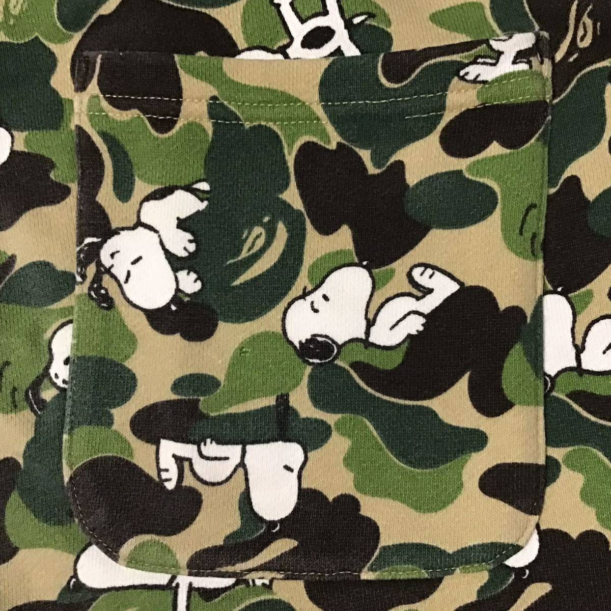 SNOOPY × BAPE ABC camo スウェット ハーフパンツ Mサイズ a bathing  