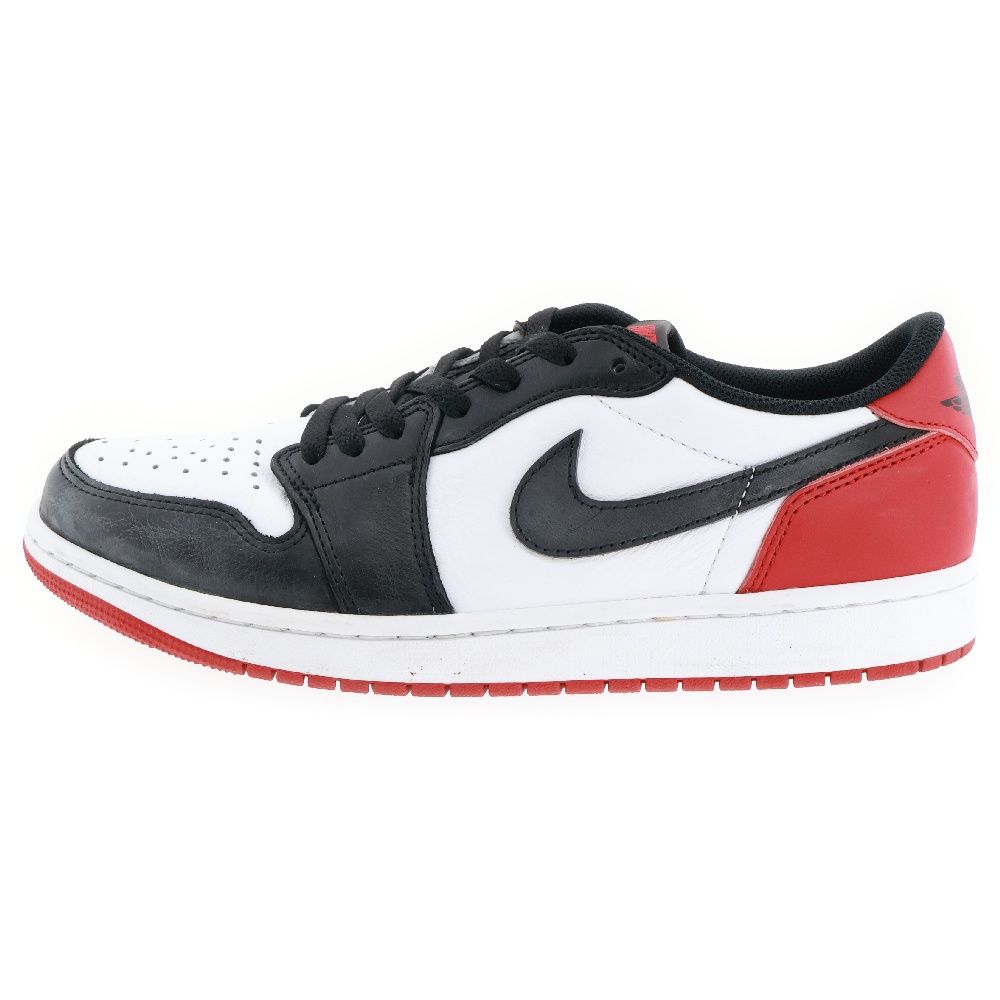 NIKE (ナイキ) AIR JORDAN 1 RETRO LOW OG BLACK TOE エアジョーダン1 レトロ ブラックトゥ ローカットスニーカー ブラック/レッド US9.5/27.5cm CZ0790-106