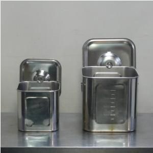 2【2個セット】 深型 角 キッチンポット 18-8 ステンレス ユキワ24cm