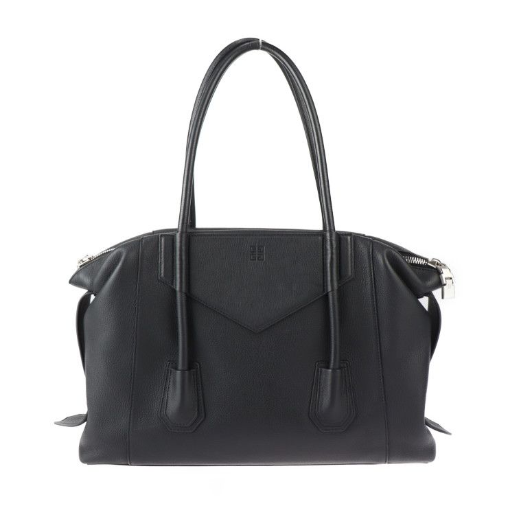 GIVENCHY ジバンシィ ANT SOFT MEDIUM BAG アンティゴナ ソフト ロック ミディアム トートバッグ BK508PK154  ゴートレザー ブラック シルバー金具 ショルダーバッグ ハンドバッグ 【本物保証】