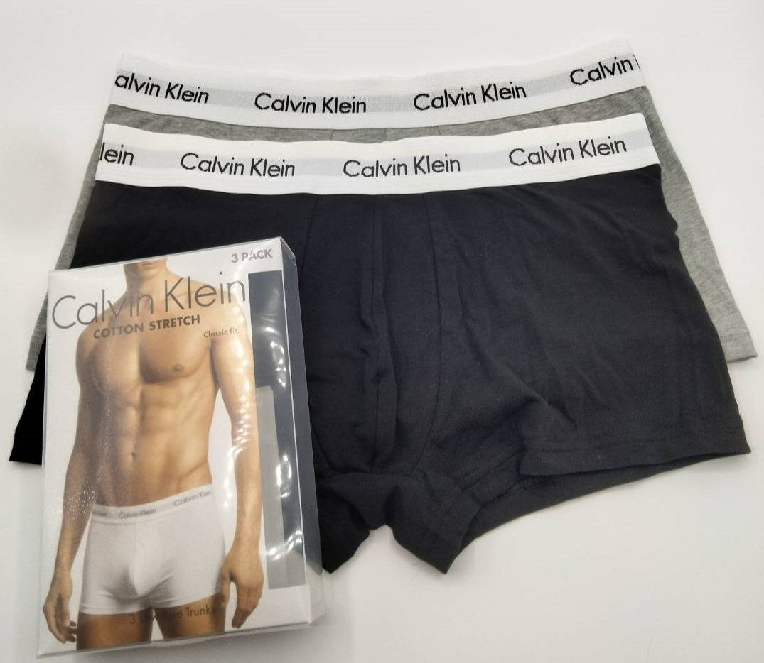 Calvin Klein(カルバンクライン) ローライズボクサーパンツ 黒×グレイ Mサイズ 2枚セット メンズボクサーパンツ 男性下着 U2664