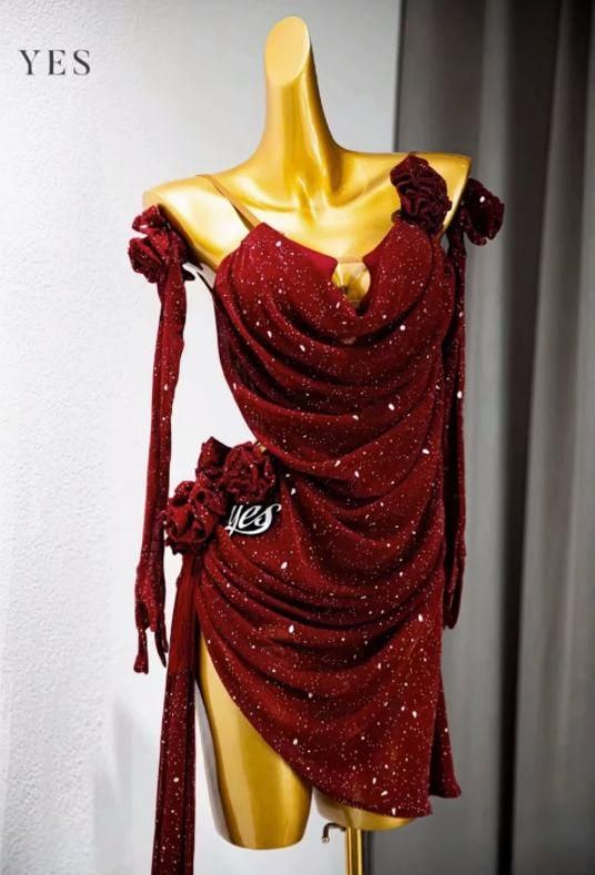 美品】チャコット 社交ダンス リバーシブル ラップスカート 2WAY 黒 赤