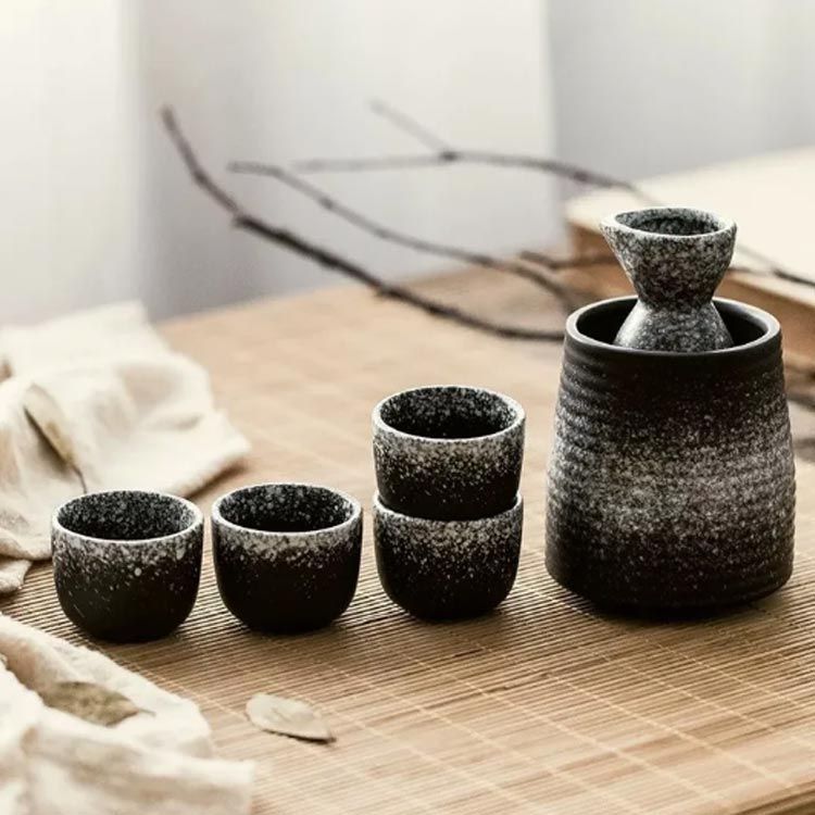 おちょこ 徳利 セット 熱燗 6点セット 陶器 お猪口 とっくり 酒燗器