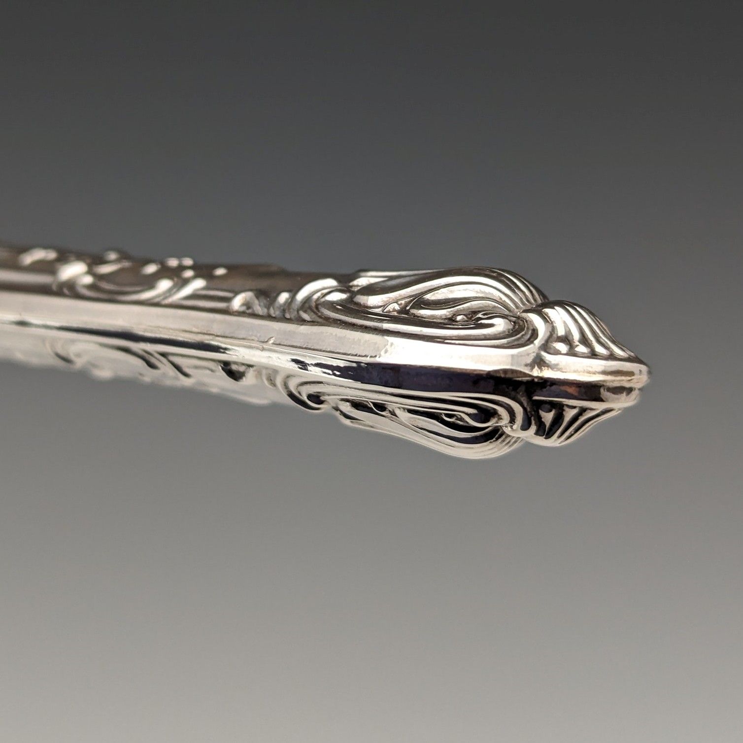 1969年 英国ヴィンテージ 純銀製ハンドル ブレッドナイフ Harrison