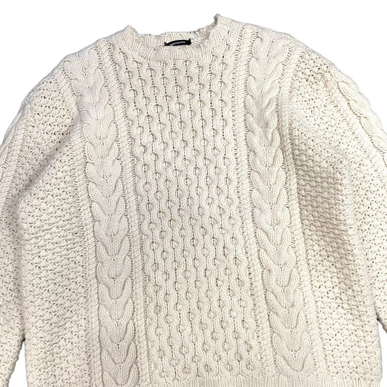 CHRISTIAN DADA DAMAGE CABLE KNIT