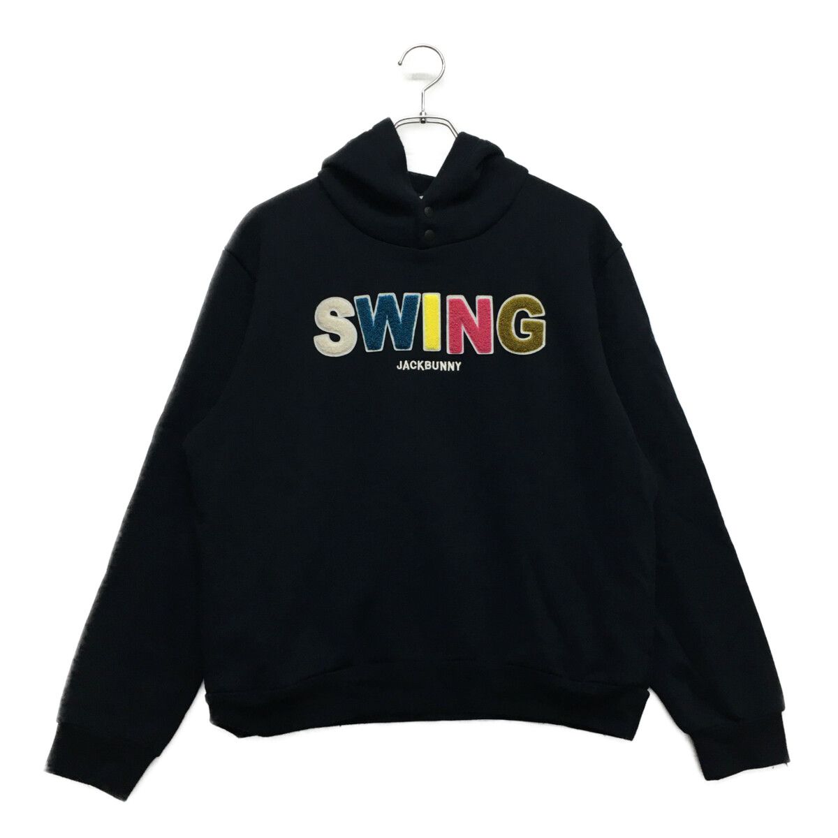 JACKBUNNY 裏起毛　パーカー　サイズ2 レディース ジャックバニー Jack Bunny!! パーカー 2(L) ネイビー 紺