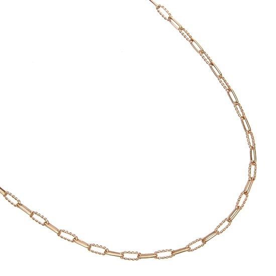 ネックレス チェーン 18金 K18PG ピンクゴールド ツイストチェーン 地金ネックレス 50cm シンプル ユニセックス 日本製 刻印入り アクセサリーマート|メルカリShops店