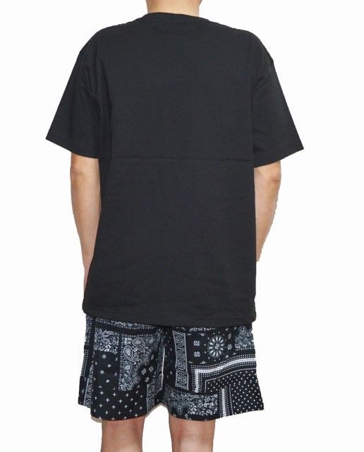 メンズ Tシャツ ショートパンツ セットアップ　黒 クラフトスタンダードブティック 夏物 ハーフパンツ 半袖 ショーツ　短パン 上下 バンダナ柄
