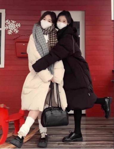 韓国ペディンオーバーサイズ ロングダウンコート 冬用