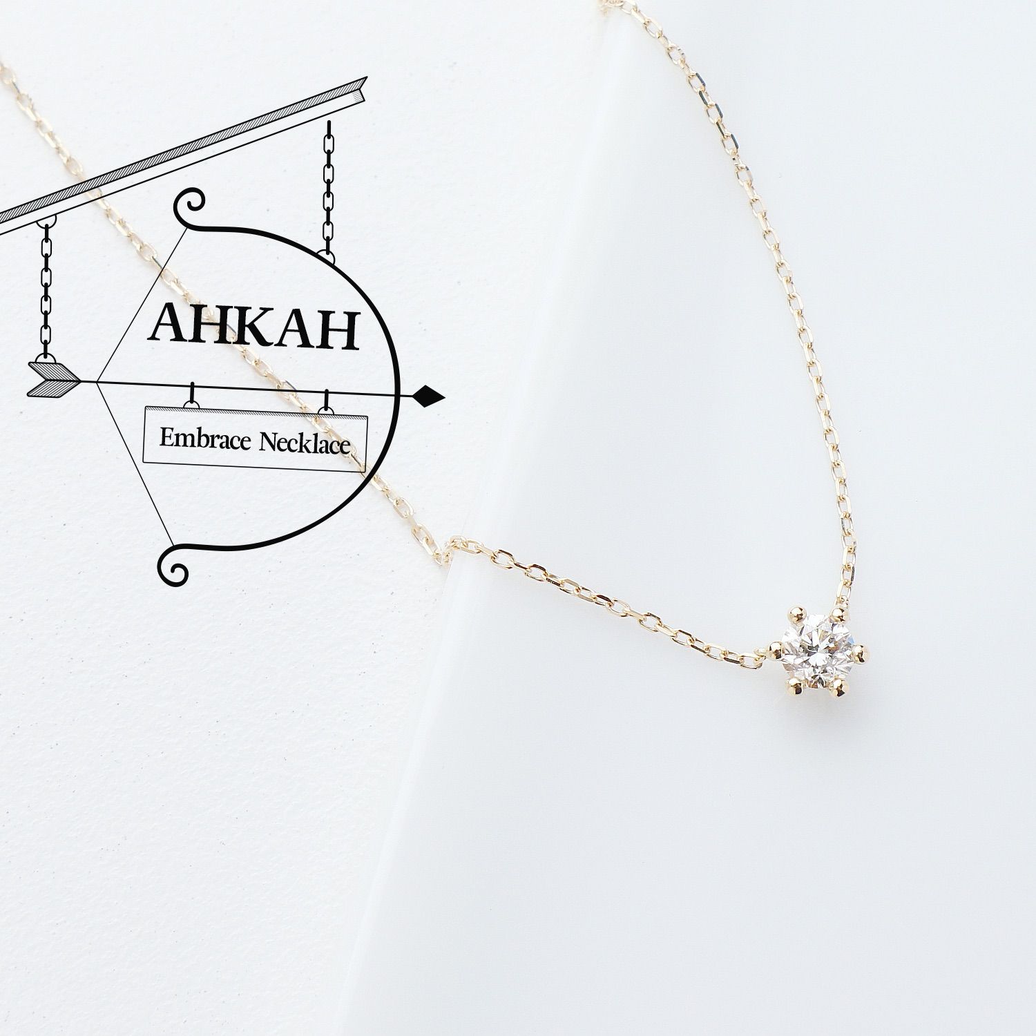 再追加販売 【超美品】AHKAH(アーカー) ダイヤモンドK18 ネックレス