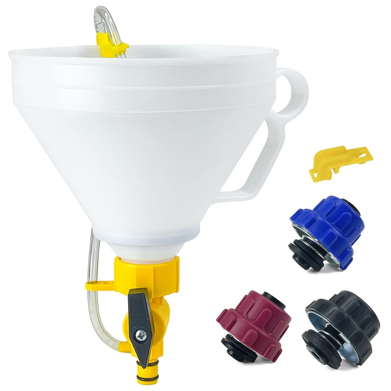 【特価商品】メッシュ付き キット 補充用 自動車 クーラント液注入 エアー抜きu0026LLC ファンネル式 クーラントチャージャー 整備 汎用型タイプ 3種類アダプター ファンネル クーラント交換 