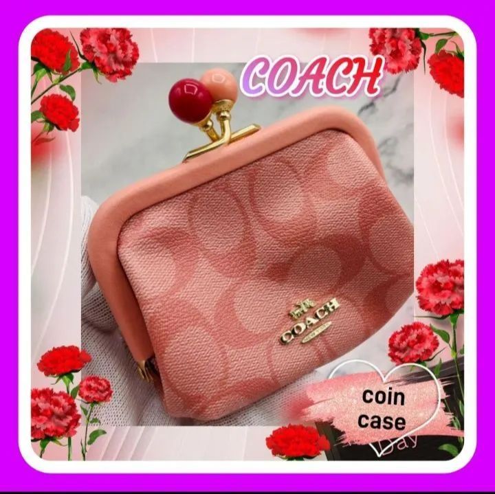 Sale 匿名配送 新品 ✳️ COACH コーチ ピンク コインケース 財布