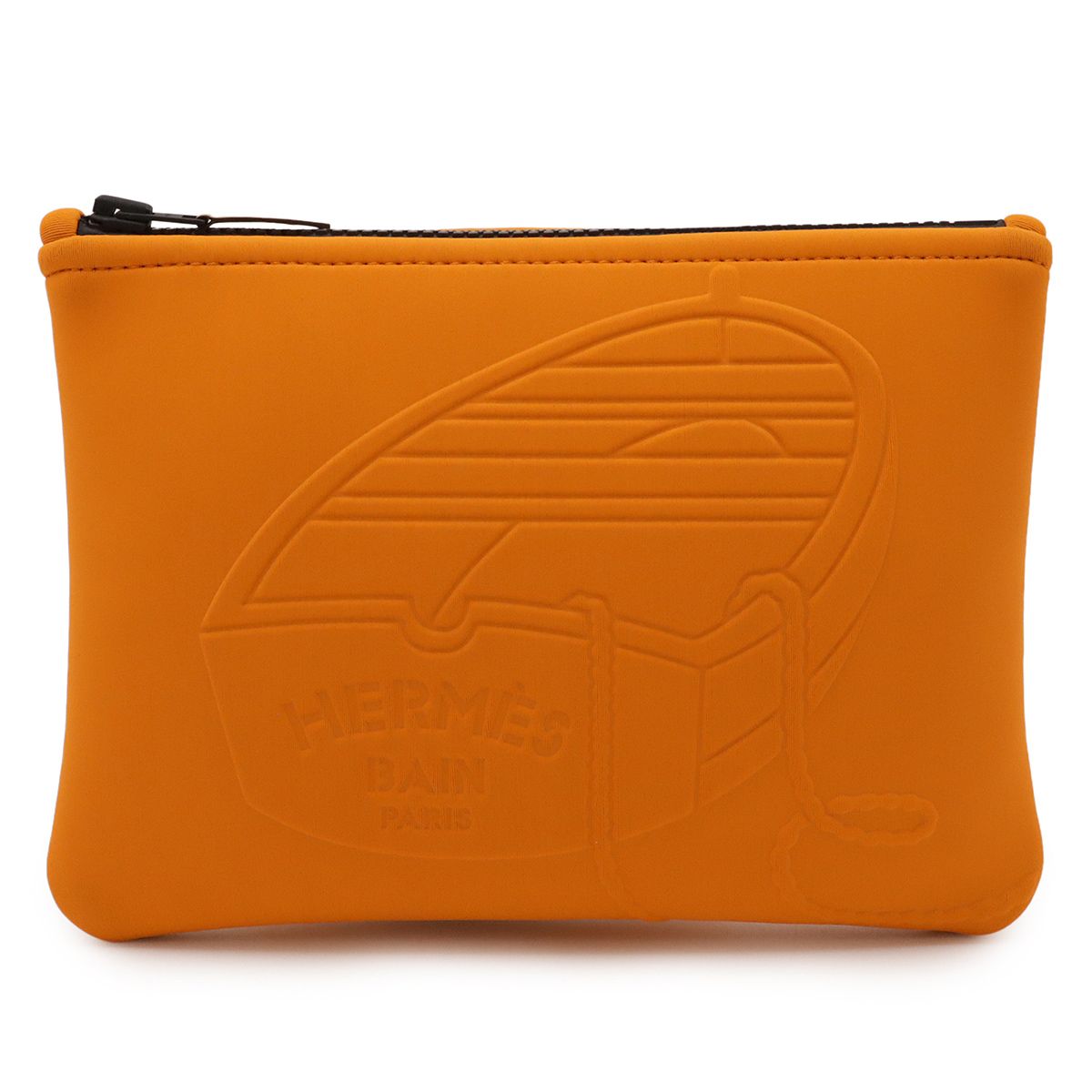 HERMES エルメス ネオバン タラサ PM 化粧ポーチ メイクポーチ コスメポーチ マルチポーチ 小物入れ ポリアミド エラスタン オレンジ