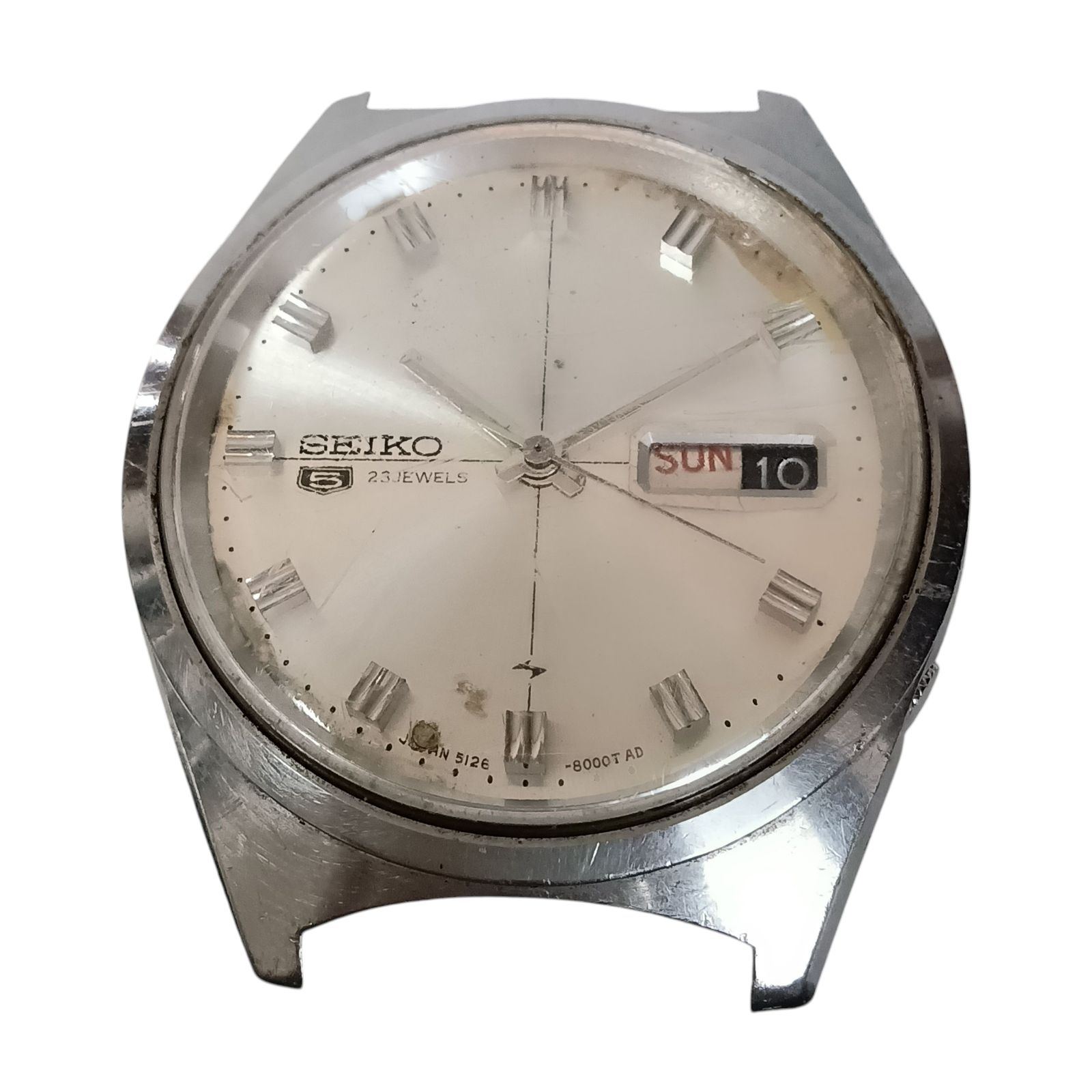 1円 SEIKO セイコー 5 ファイブ 腕時計 デイデイト 自動巻き 21石 6119 