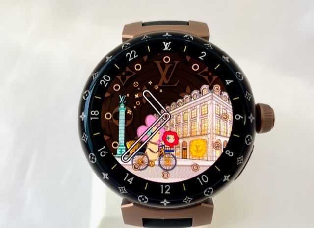 美品　ルイヴィトン QAD02Z　タンブールホライゾン　ライトアップ　腕時計 LOUIS VUITTON】ルイヴィトン『タンブール ホライゾン ライトアップ