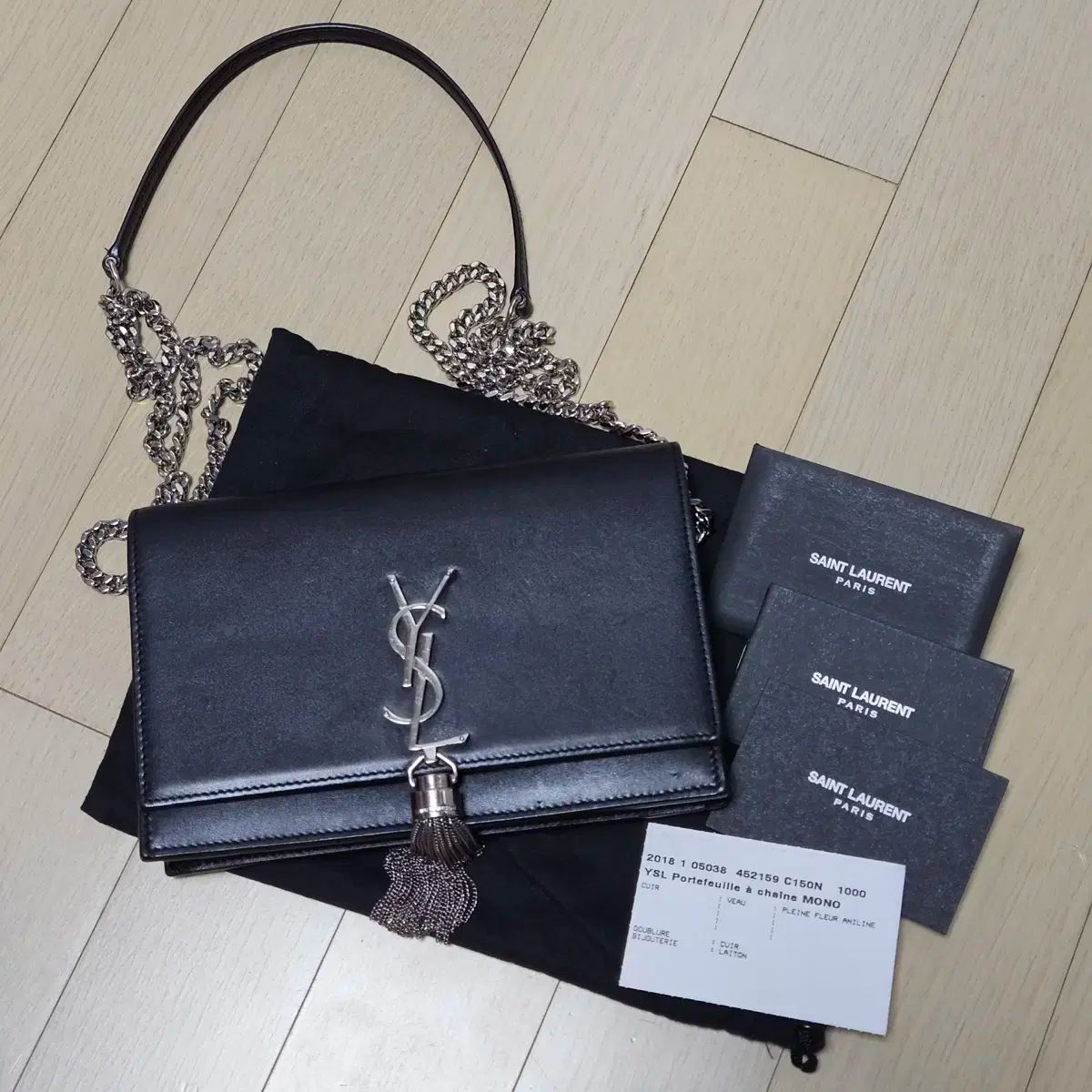 【SAINT LAURENT】送料・関税込★モノグラムチェーンバック SAINT LAURENT】モノグラム チェーン ウォレット (Saint Laurent