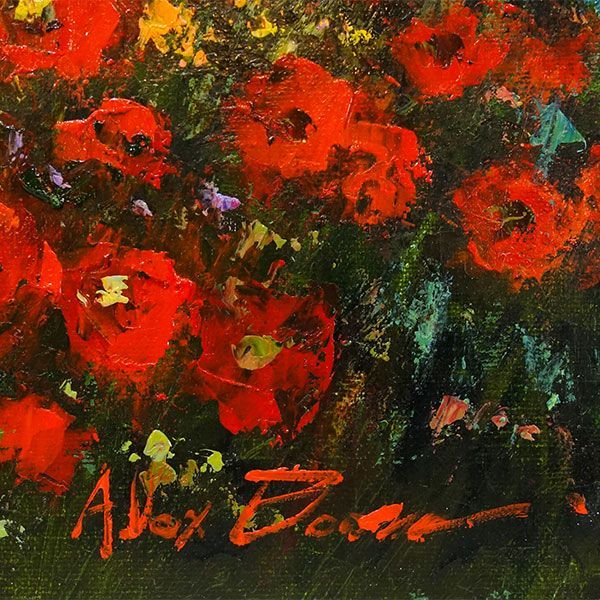 F10 ◎ 油彩画 「ポピーフィールド Poppy Field」 アレックス・ブーン
