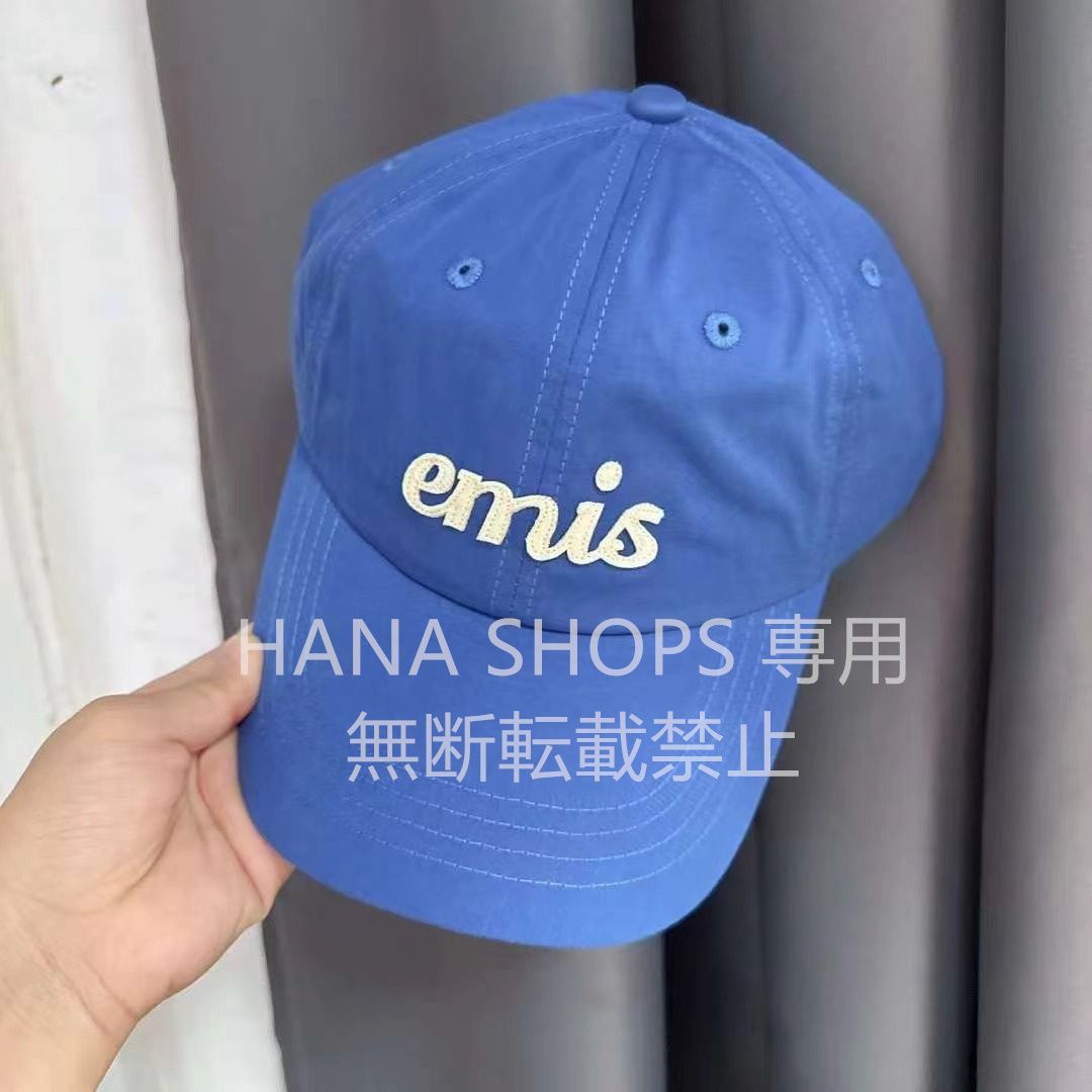 美品 韓国 emis ブランド K-POPアイドル EMIS エミス レディース キャップ ベースボールキャップ ブルー