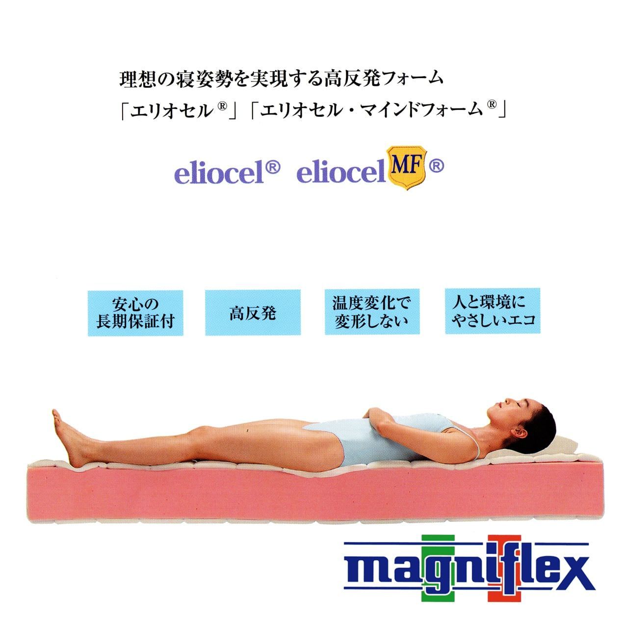 アウトレット価格】マニフレックス〈モデル246〉ダブル 高反発  