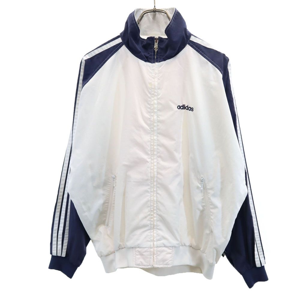 アディダス 80s 日本製 デサント製 ヴィンテージ ブルゾン L ホワイト adidas ジャケット メンズ