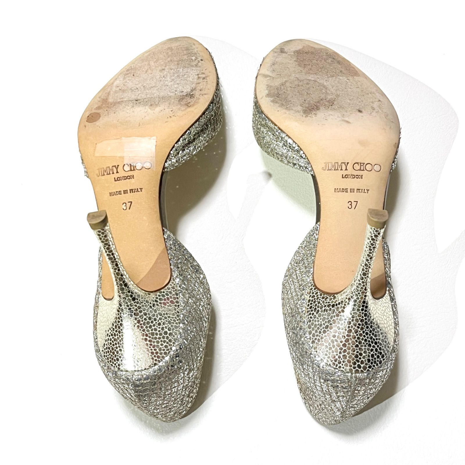 ジミーチュウ　JIMMY CHOO　サンダル　ラメ　グリッター　新品 グリッター Jimmy Choo(ジミーチュウ) サンダル・ミュール