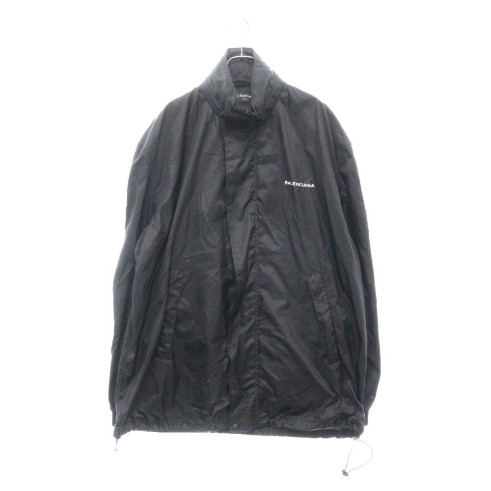 BALENCIAGA (バレンシアガ) 17SS BOXY WIND BREAKER 460591 TUD04 ロゴナイロンボクシーウインドブレーカー  ジャケット ブラック - メルカリ