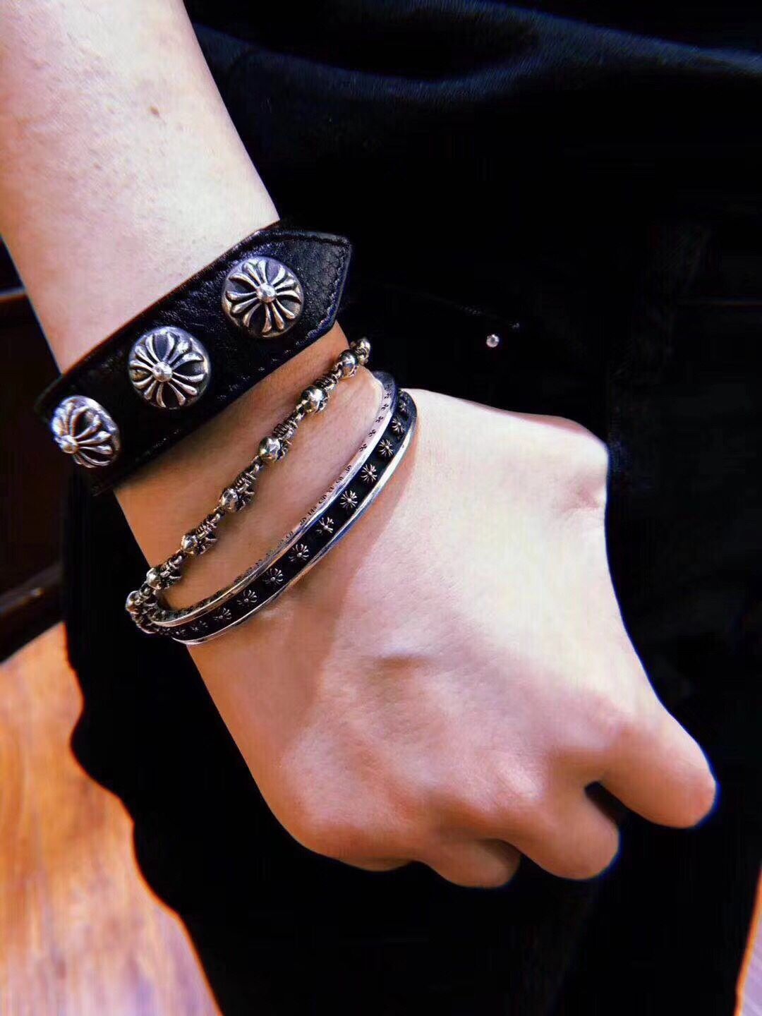 クロムハーツ Chrome Hearts ブレスレット 腕輪 十字 刻印 925