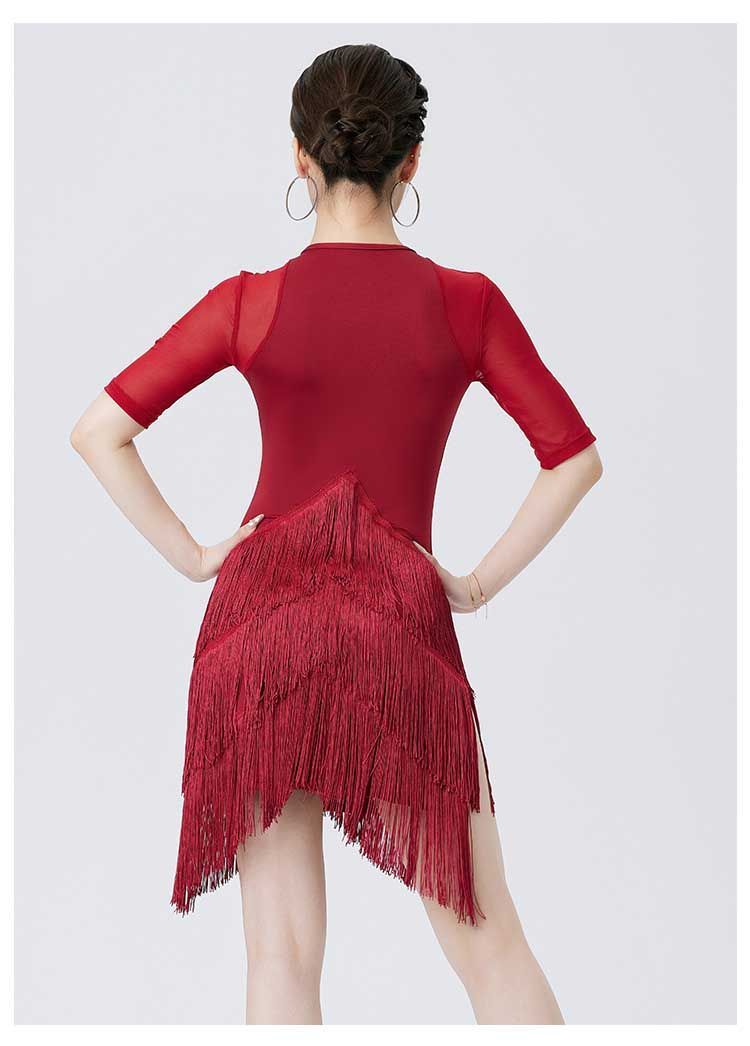 【美品】オーストリッチ　羽　ボア　社交ダンス　ラテンドレス　衣装　競技　ワイン色 美品】オーストリッチ 羽 ボア 社交ダンス ラテンドレス 衣装 競技