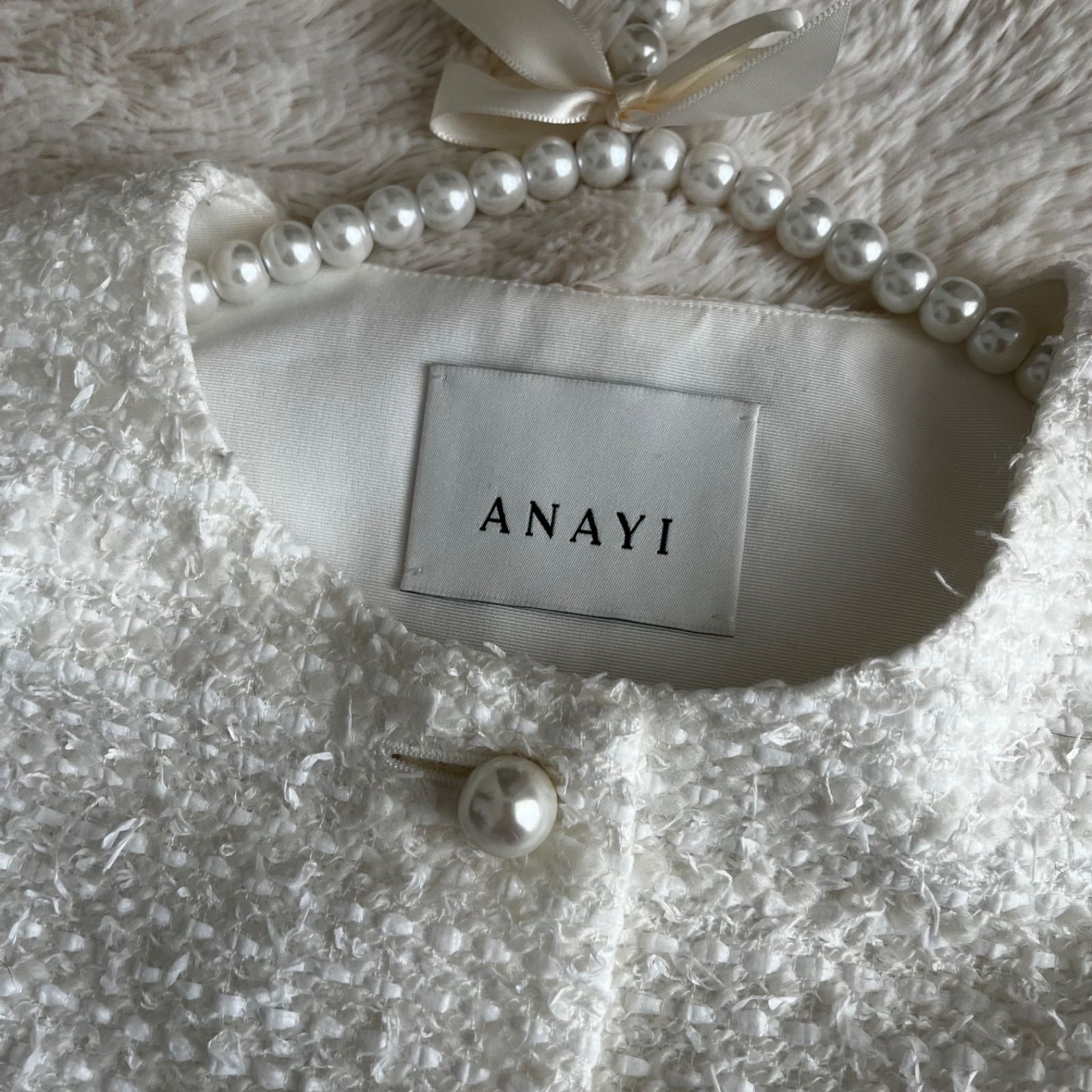 ANAYI カラミ ツイード ポケット ジレ oggi掲載商品 - メルカリ