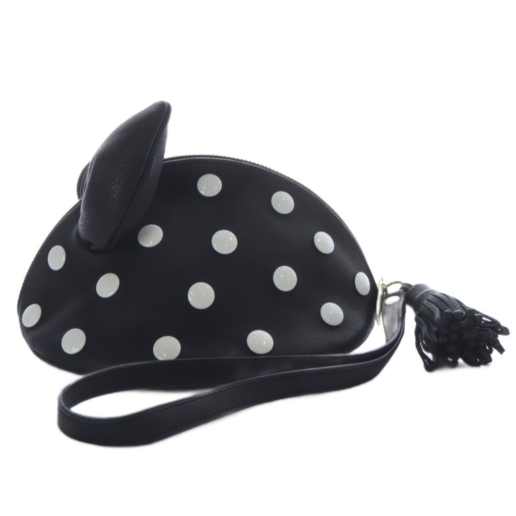 SOLD◇ハンドメイド タッセル チャーム 引き揃え糸 カフェ 蝶 革タグ