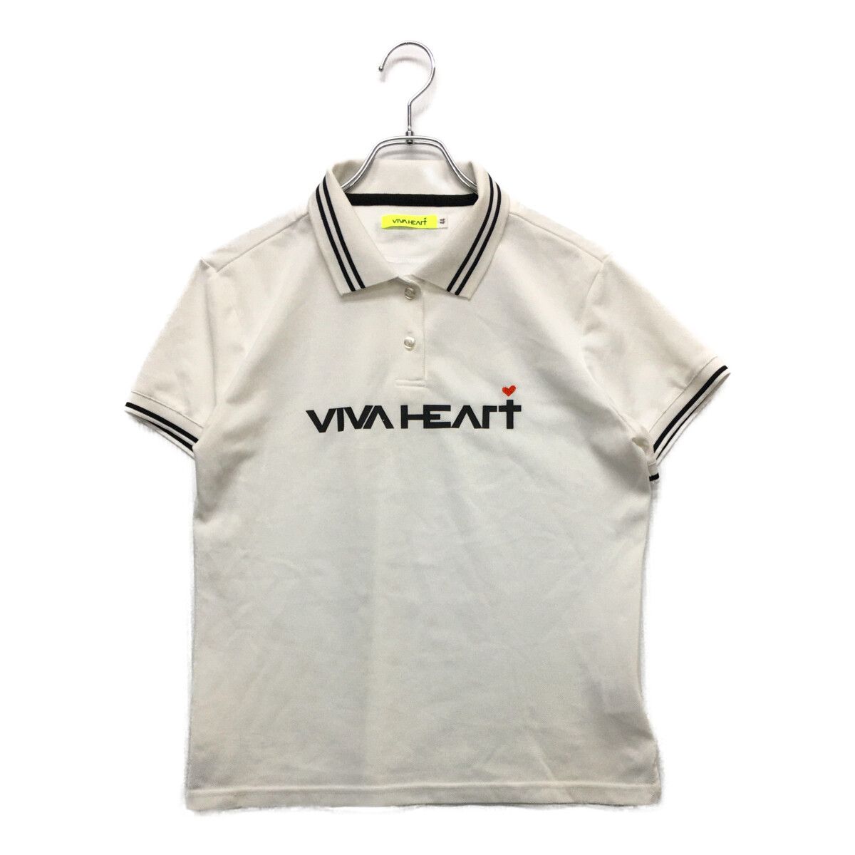 中古 レディース ビバハート VIVA HEART 半袖ポロシャツ 44(LL) 白 ホワイト