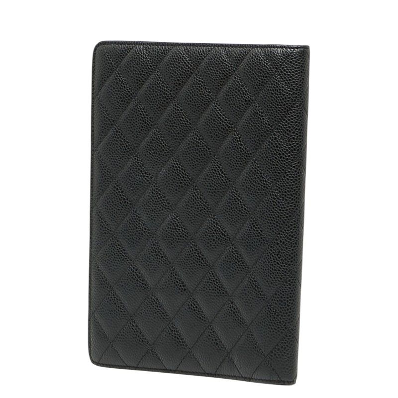 シャネル ココマーク マトラッセ アジェンダGM ブラック キャビアスキン レディース CHANEL 1-0233819