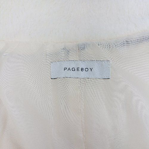 □ ⊇ PAGEBOY フェイクファー フェイクレザー 長袖 ボンバー 