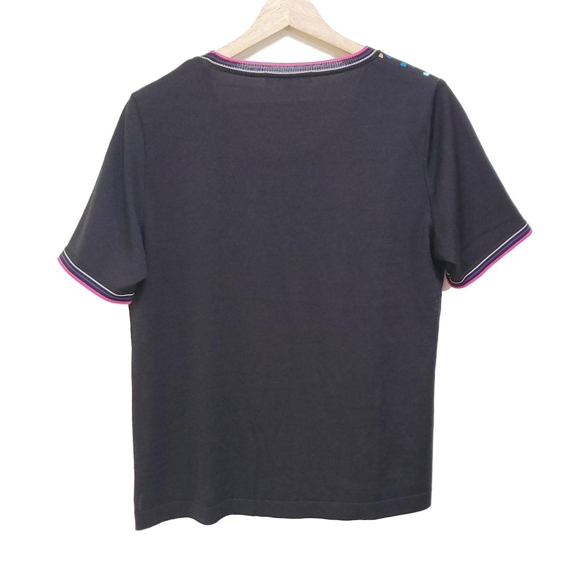 LEONARD SPORT レオナールスポーツ 半袖カットソー サイズ44 L レディース - ダークブラウン×ピンク×マルチ